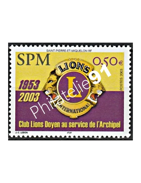 Timbre de Saint-Pierre et Miquelon n° 808, Lions Club, Timbres dom tom
