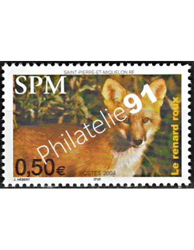 Timbre de Saint-Pierre et Miquelon n° 820, renard, Timbres dom tom