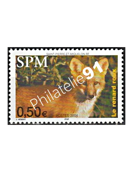 Timbre de Saint-Pierre et Miquelon n° 820, renard, Timbres dom tom