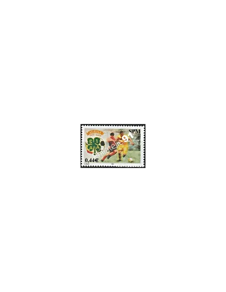Timbre de Saint-Pierre et Miquelon n° 827, foot, collection dom tom