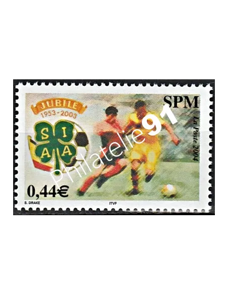 Timbre de Saint-Pierre et Miquelon n° 827, foot, collection dom tom