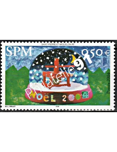 Timbre de Saint-Pierre et Miquelon n° 828, Noël, collection Dom-Tom
