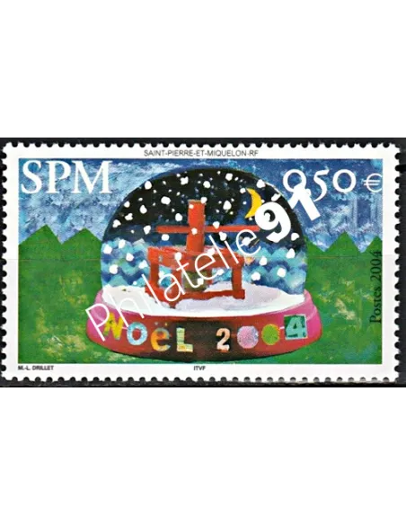 Timbre de Saint-Pierre et Miquelon n° 828, Noël, collection Dom-Tom