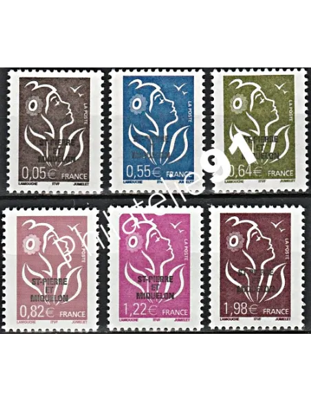 Timbre de Saint-Pierre et Miquelon n°  845 à 850 - Timbres dom tom