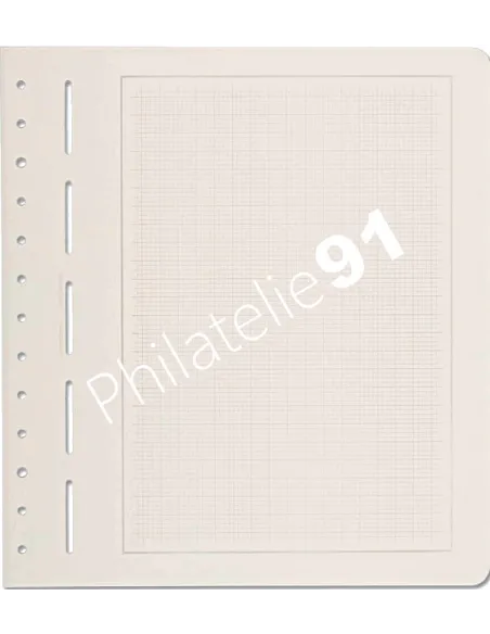 Leuchtturm,     feuilles d'album neutres quadrillées, liseré gris - PRIMUS A - matériel philatélique