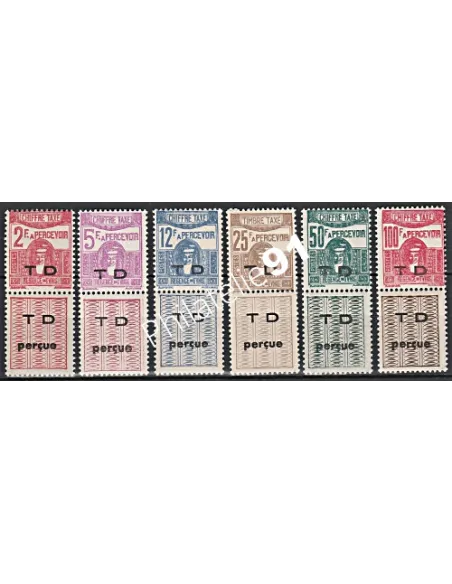 Timbres-Taxe de TUNISIE  n° 54 à 56A - Timbres des colonies françaises