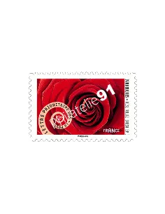 timbres adhésifs  930, Rose rouge, Carnet Dynamiques Collection timbres France