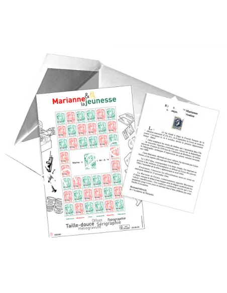 Feuille multi-techniques Marianne 2013 de 41 timbres