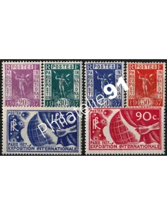 n° 322 au n° 327, Exposition internationale Paris 1937, timbres France