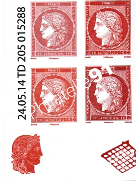n° 4871-4874 - Série Cérès - Salon du timbre 2014  Collection Timbres France