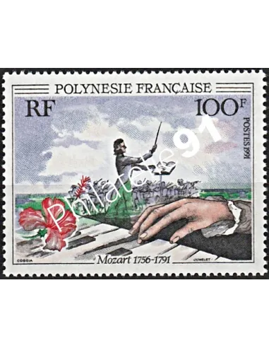 Timbre de POLYNESIE n° 389, Mozart, Timbres Dom Tom