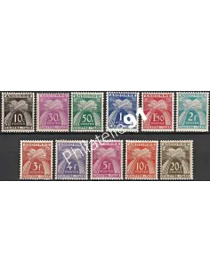 Timbres Taxe n° 21 à 31- Timbres d'Andorre