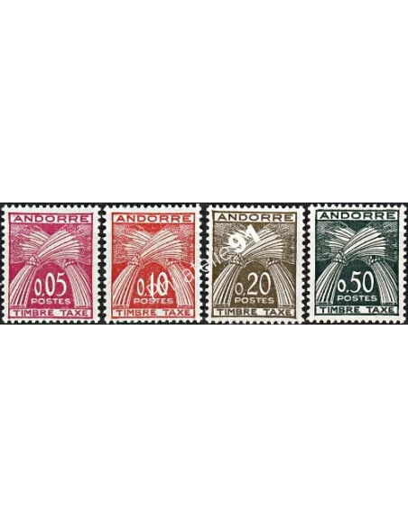 Timbres-Taxe n° 42 à 45 - Timbre Andorre