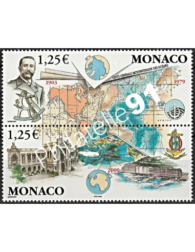 MONACO - n° 2391-2392, Centenaire de la GEBCO, timbres Monaco
