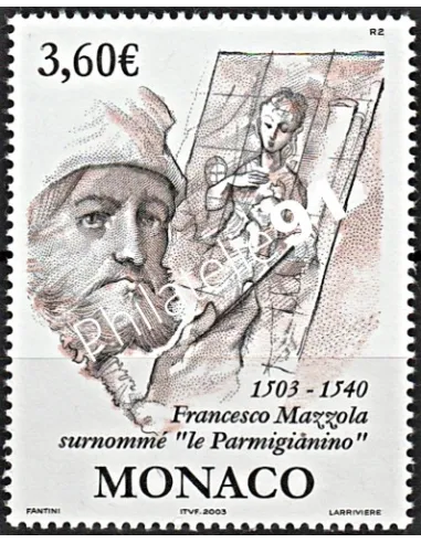 MONACO - n° 2402, Francesco Mazzola, peintre, timbres Monaco