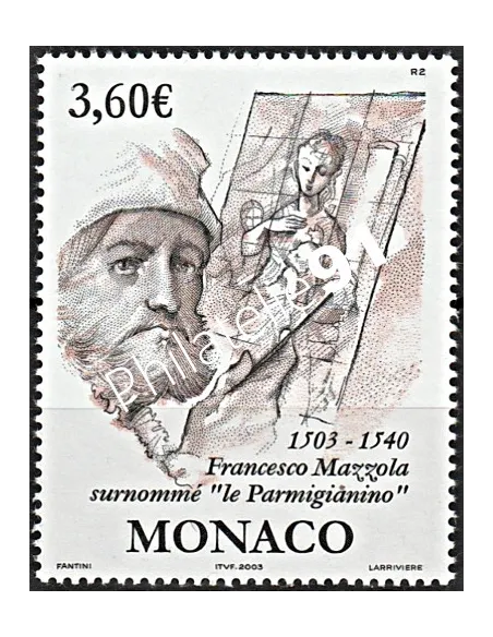 MONACO - n° 2402, Francesco Mazzola, peintre, timbres Monaco