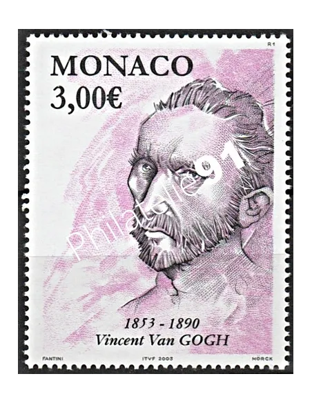 MONACO - n° 2404,  Vincent Van Gogh, peintre, timbres Monaco