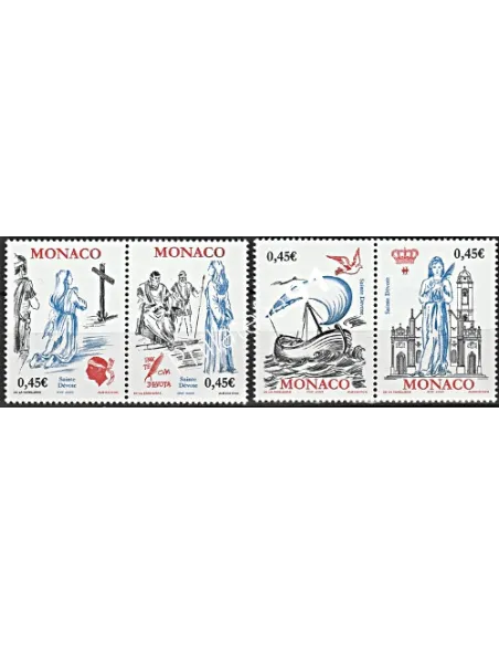 MONACO - n° 2410 à 2013, Sainte Dévote, timbres Monaco