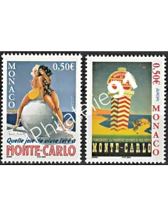 MONACO - n° 2437-2438, EUROPA 2004 - Les vacances, timbres Monaco