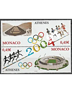 MONACO - n° 2439- 2440, Jeux olympiques d'été à AThènes (Grèce), timbres Monaco