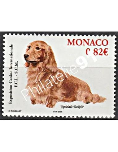 Timbre n° 2481 - Exposition canine - timbre Monaco