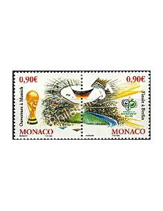 MONACO n° 2539 -2540, Coupe du monde de football 2006, Timbres Monaco