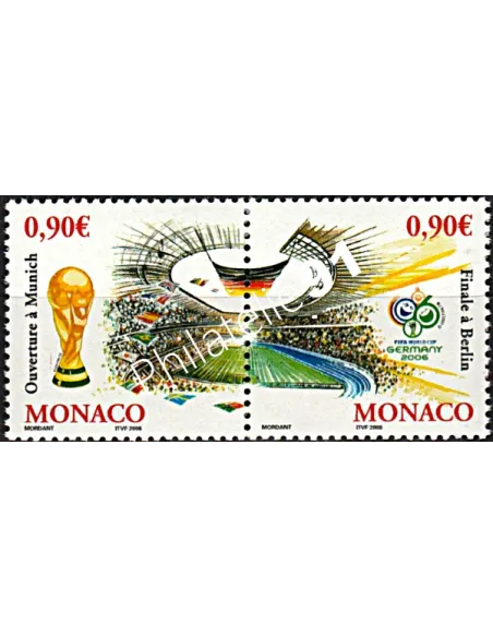 MONACO n° 2539 -2540, Coupe du monde de football 2006, Timbres Monaco
