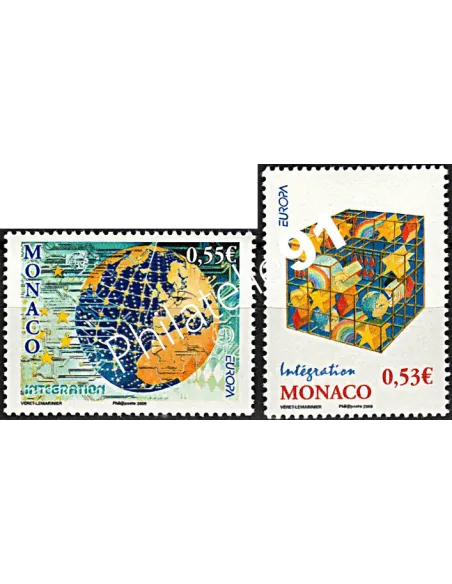 MONACO n° 2542 et 2543 - EUROPA 2006 - L'intégration, Timbres Monaco