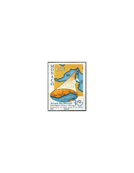 MONACO n° 2544 - 30e anniversaire de l'accord RAMOGE, Timbres Monaco