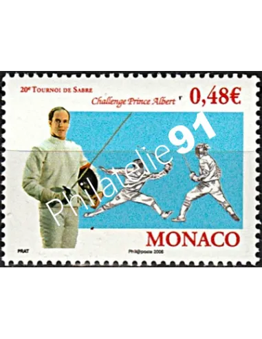 MONACO n° 2547, Sport, escrime, Prince Albert II, Timbres Monaco