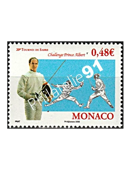 MONACO n° 2547, Sport, escrime, Prince Albert II, Timbres Monaco
