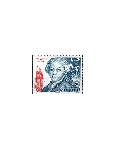 MONACO n° 2548,  Personnalité, musique. Wolfgang Amadeus Mozart, Timbres Monaco