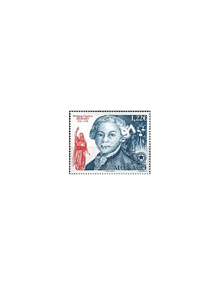 MONACO n° 2548,  Personnalité, musique. Wolfgang Amadeus Mozart, Timbres Monaco