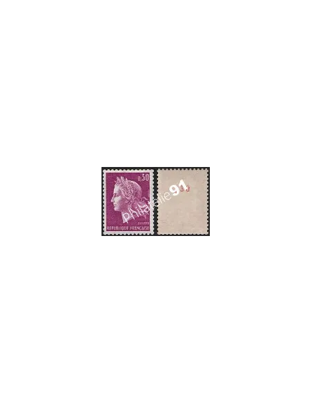 n° 1536b  - Type Marianne de Cheffer - 30 c. lilas, timbres de France