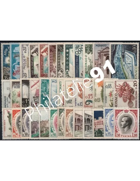 Monaco, Année complète1960, collection timbres Monaco