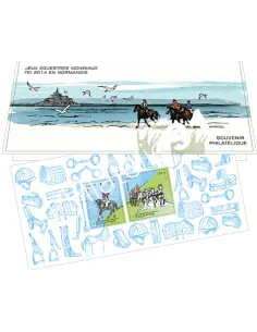 Bloc Souvenir n°97,  Jeux équestres mondiaux 2014, timbres France