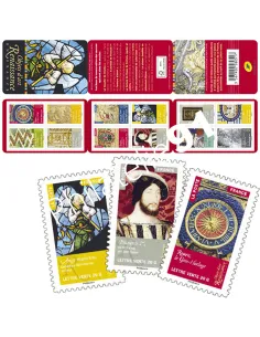 Carnet n°1011 à 1022,Art. Renaissance en France, timbres France