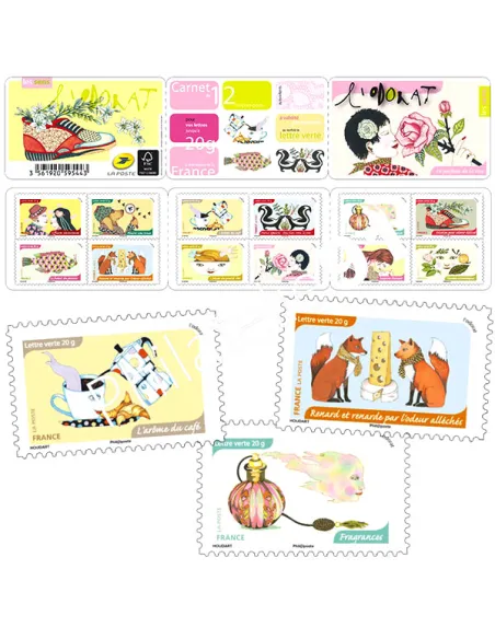 Carnet n° 1033 - L'odorat, collection timbres France