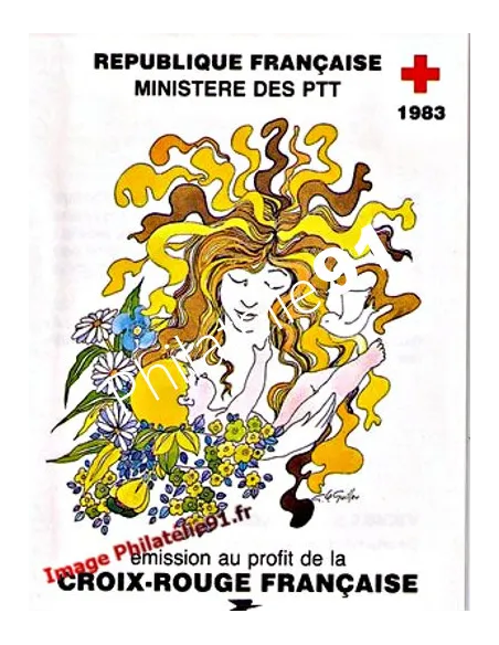 Carnet croix-rouge 2032, année 1983, carnets de timbres de France