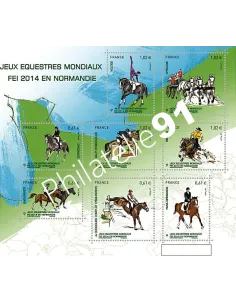 Jeux équestres mondiaux 2014 en Normandie - collection timbres France