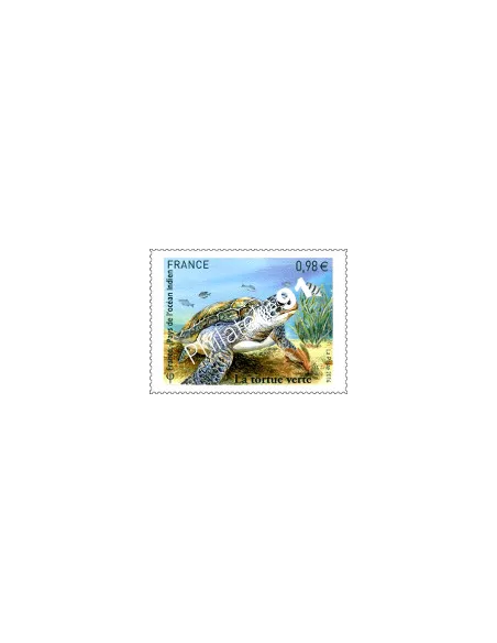 Timbre n°4903, Timbre émission tortue verte, collection timbres France