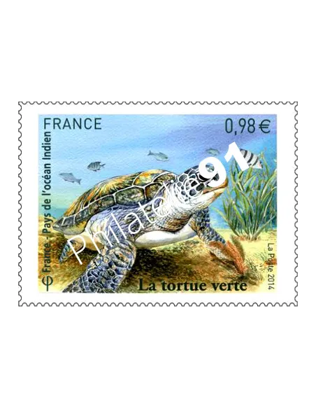 Timbre n°4903, Timbre émission tortue verte, collection timbres France