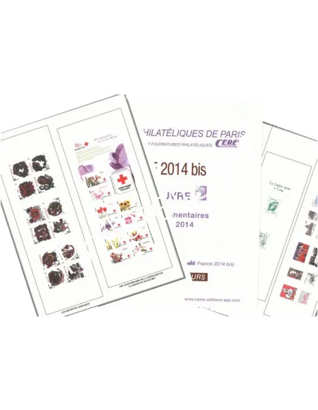 2014 -  Cérès - Feuilles France LOUVRE 2014 bis - pour carnets autocollants