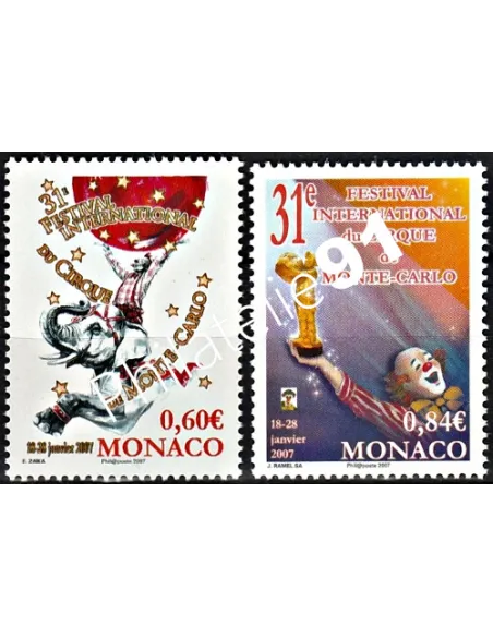 MONACO - n° 2566 à 2567 ** - Cirque