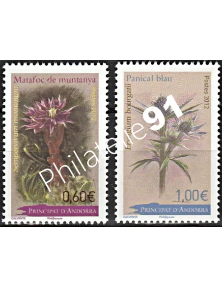 Timbre d'Andorre Français n° 728 à 729 - collection timbres Europe