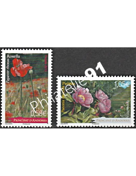 Timbre d'Andorre Français n° 742 à 743 - collection timbres Europe