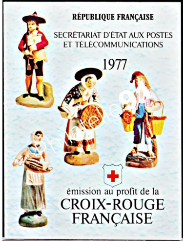 Carnet  2026 - année 1977 - croix-rouge