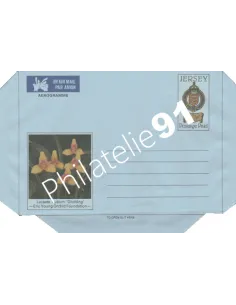 Aérogramme de Jersey - Orchidée - Timbres a theme