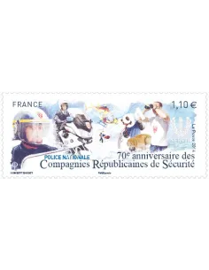 n° 4922 -  70e anniversaire des CRS, collection timbres France