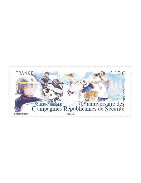 n° 4922 -  70e anniversaire des CRS, collection timbres France